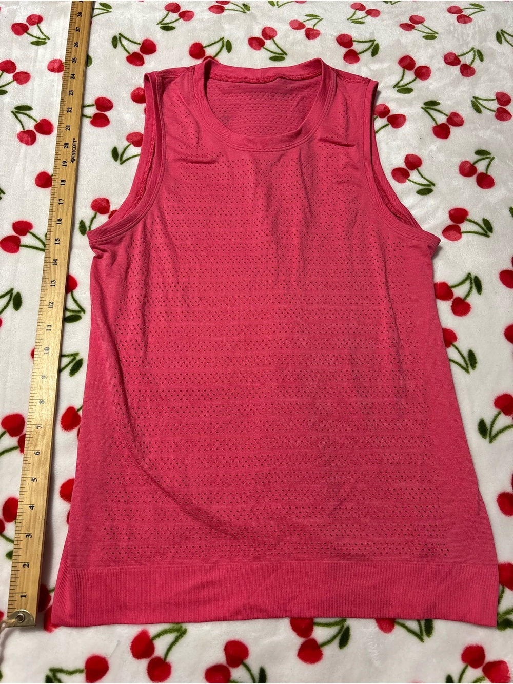 lululemon athletica Pink Perforated Sleeveless Tank
